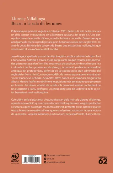 Contraportada Bearn o la sala de les nines