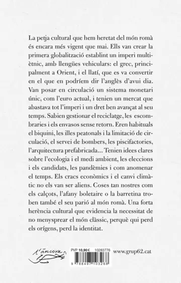 Contraportada Ahir Roma, avui nosaltres