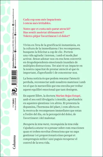 Contraportada Recupera la teva ment, reconquista la teva vida