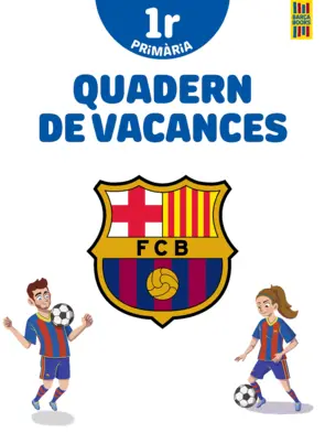 Portada Barça. Quadern de vacances. 1r de Primària