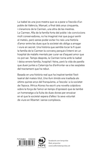 Contraportada Una llum tímida