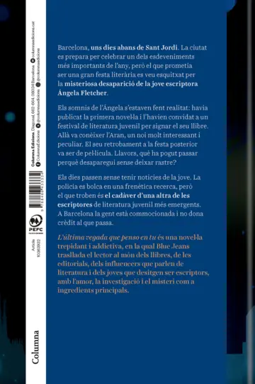 Contraportada L'última vegada que penso en tu