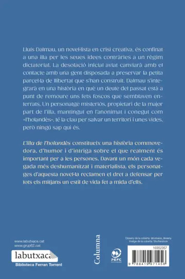 Contraportada L'illa de l'holandès