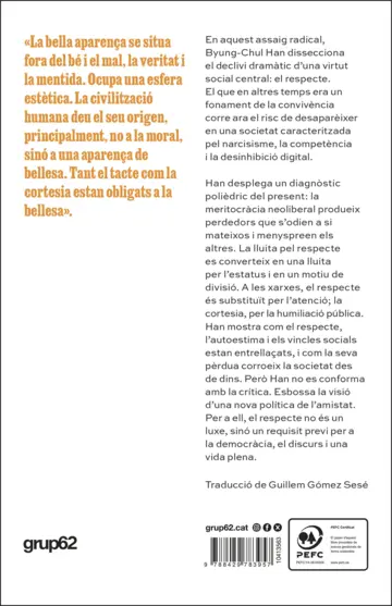 Contraportada Sense respecte. Una crisi social