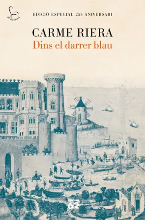 Portada Dins el darrer blau (25 anys)
