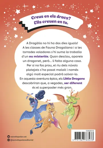 Contraportada Little Dragons 6. El misteri de les ales