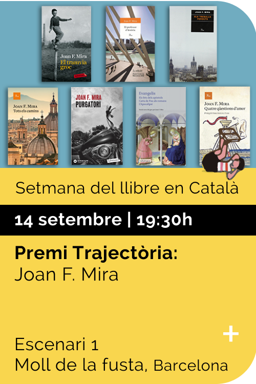 Setembre 2022 Setmana llibre català - Premi trajectoria Joan F Mira
